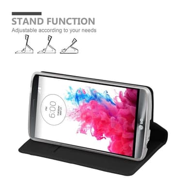 LG G3 Suojakuori Lompakkokotelo (Musta)