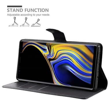 Samsung Galaxy NOTE 9 Suojakuori Lompakkokotelo (Musta)