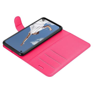 Oppo A52 Suojakuori Lompakkokotelo (Vaaleanpunainen)