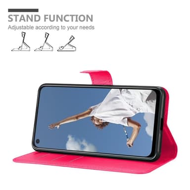 Oppo A52 Suojakuori Lompakkokotelo (Vaaleanpunainen)