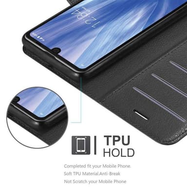 Sharp Aquos R3 Suojakuori Lompakkokotelo (Musta)