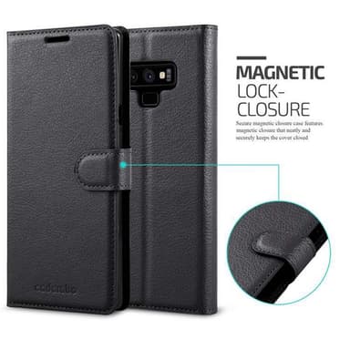 Samsung Galaxy NOTE 9 Suojakuori Lompakkokotelo (Musta)