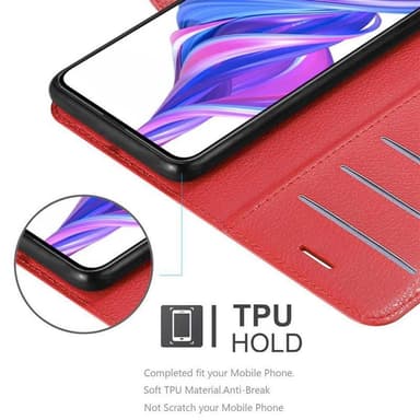 Honor 9X PRO Suojakuori Lompakkokotelo (Punainen)
