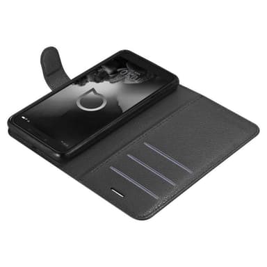 Alcatel 1S 2019 Suojakuori Lompakkokotelo (Musta)