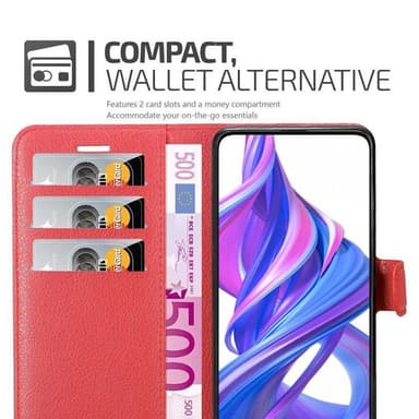 Honor 9X PRO Suojakuori Lompakkokotelo (Punainen)