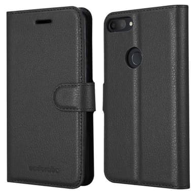 Alcatel 1S 2019 Suojakuori Lompakkokotelo (Musta)