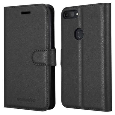Alcatel 1S 2019 Suojakuori Lompakkokotelo (Musta)
