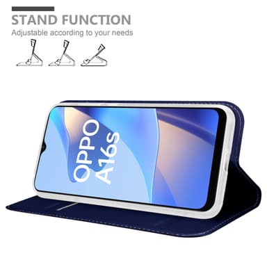 Oppo A16s / A54s Suojakuori Lompakkokotelo (Sininen)