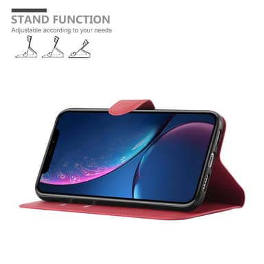iPhone XR Suojakuori Lompakkokotelo (Punainen)