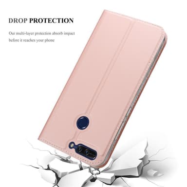 Honor 8 PRO Suojakuori Lompakkokotelo (Vaaleanpunainen)