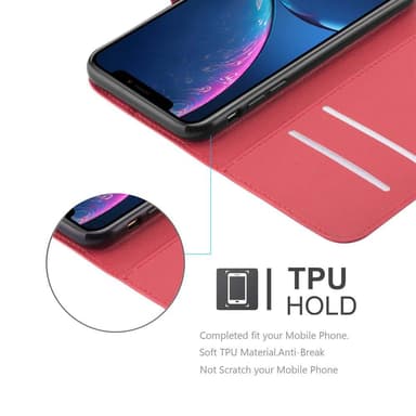 iPhone XR Suojakuori Lompakkokotelo (Punainen)