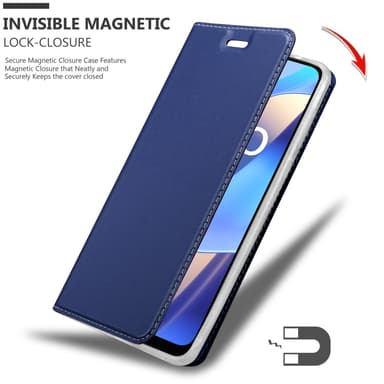 Oppo A16s / A54s Suojakuori Lompakkokotelo (Sininen)