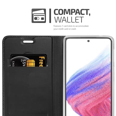 Samsung Galaxy A53 5G Suojakuori Lompakkokotelo (Musta)