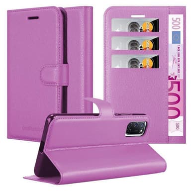 Oppo A52 Suojakuori Lompakkokotelo (Violetti)
