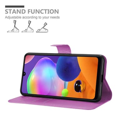 Samsung Galaxy A31 Suojakuori Lompakkokotelo (Violetti)