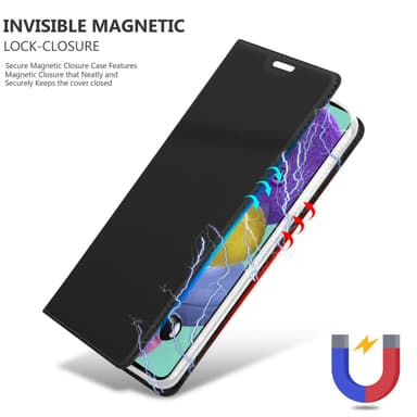 Samsung Galaxy A51 5G Suojakuori Lompakkokotelo (Musta)