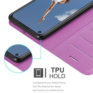 Oppo A52 Suojakuori Lompakkokotelo (Violetti)