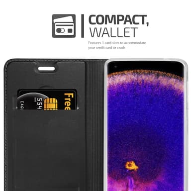 Oppo FIND X5 PRO Suojakuori Lompakkokotelo (Musta)