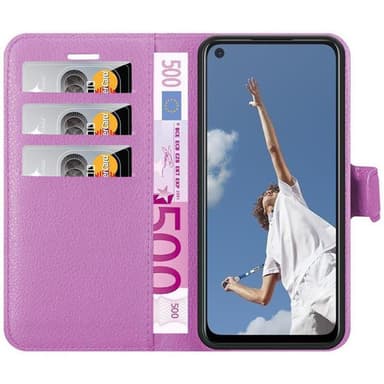 Oppo A52 Suojakuori Lompakkokotelo (Violetti)