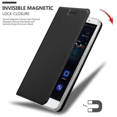 Huawei MATE S Suojakuori Lompakkokotelo (Musta)