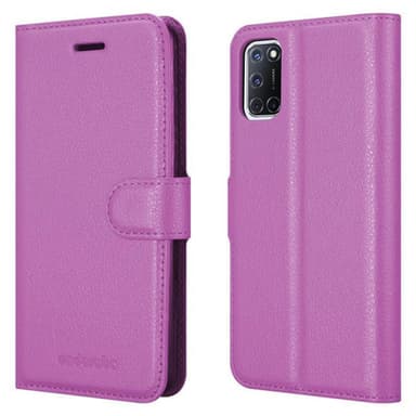 Oppo A52 Suojakuori Lompakkokotelo (Violetti)