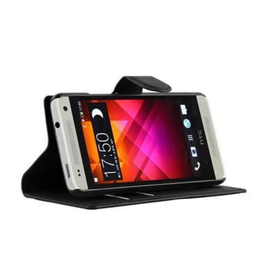 HTC ONE M4 MINI Suojakuori Lompakkokotelo (Musta)