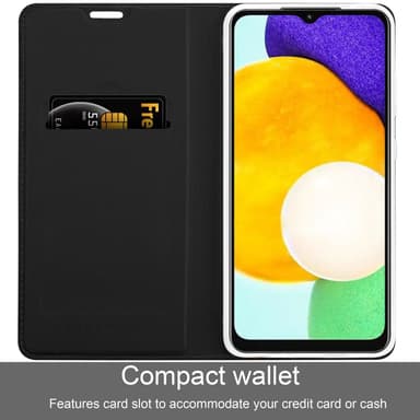 Samsung Galaxy A13 5G Suojakuori Lompakkokotelo (Musta)