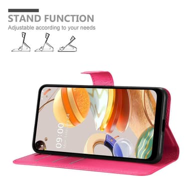 LG K61 Suojakuori Lompakkokotelo (Vaaleanpunainen)
