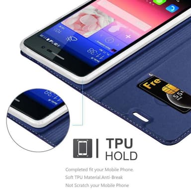 Huawei ASCEND P7 Suojakuori Lompakkokotelo (Sininen)