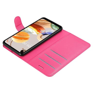 LG K61 Suojakuori Lompakkokotelo (Vaaleanpunainen)