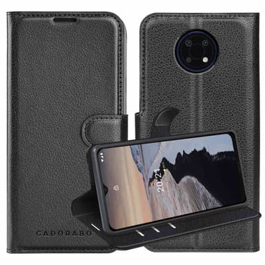 Nokia G10 / G20 Suojakuori Lompakkokotelo (Musta)