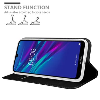 Huawei Y6 2019 Suojakuori Lompakkokotelo (Musta)