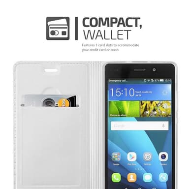 Huawei P8 LITE 2015 Suojakuori Lompakkokotelo (Hopea)
