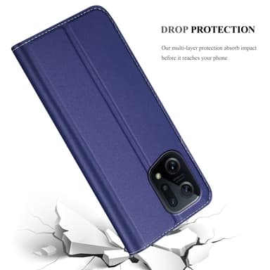 Oppo FIND X5 Suojakuori Lompakkokotelo (Sininen)