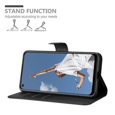 Oppo A52 Suojakuori Lompakkokotelo (Musta)
