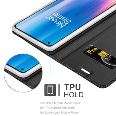 OnePlus Nord CE 2 5G Suojakuori Lompakkokotelo (Musta)