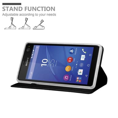 Sony Xperia C4 Suojakuori Lompakkokotelo (Musta)