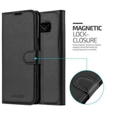 Samsung Galaxy S8 Suojakuori Lompakkokotelo (Musta)