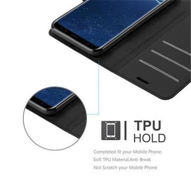 Samsung Galaxy S8 Suojakuori Lompakkokotelo (Musta)