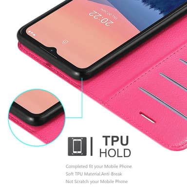 Nokia C21 Suojakuori Lompakkokotelo (Vaaleanpunainen)