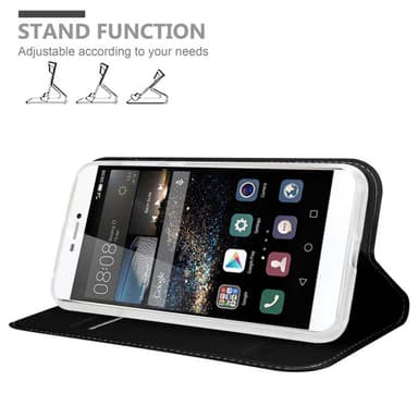 Huawei P8 Suojakuori Lompakkokotelo (Musta)