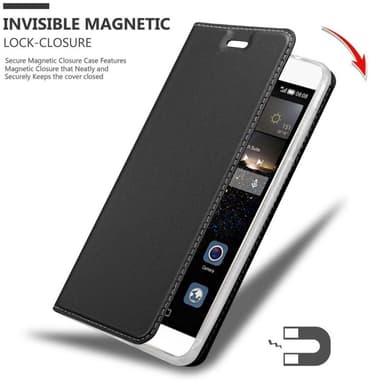 Huawei P8 Suojakuori Lompakkokotelo (Musta)