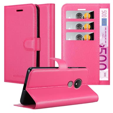Nokia C21 Suojakuori Lompakkokotelo (Vaaleanpunainen)