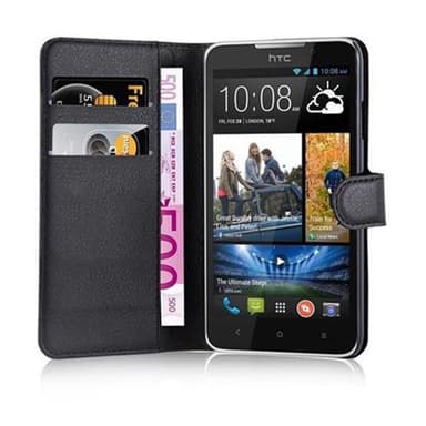 HTC Desire 316 / 516 Suojakuori Lompakkokotelo (Musta)