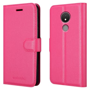 Nokia C21 Suojakuori Lompakkokotelo (Vaaleanpunainen)
