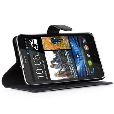 HTC Desire 316 / 516 Suojakuori Lompakkokotelo (Musta)
