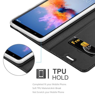 Honor 7X Suojakuori Lompakkokotelo (Musta)