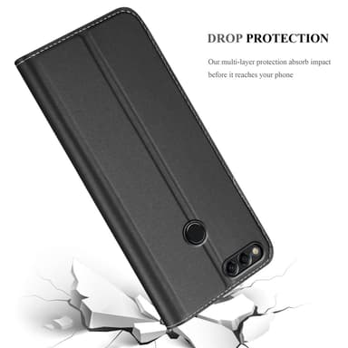 Honor 7X Suojakuori Lompakkokotelo (Musta)