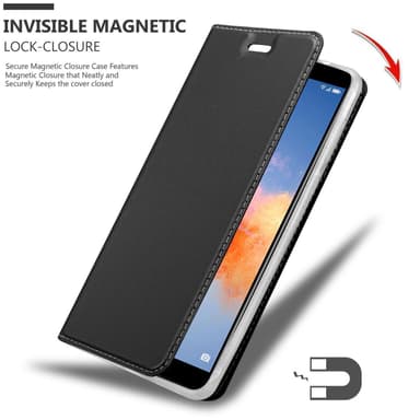 Honor 7X Suojakuori Lompakkokotelo (Musta)