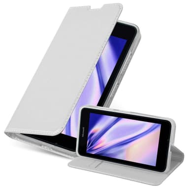 Nokia Lumia 640 Suojakuori Lompakkokotelo (Hopea)